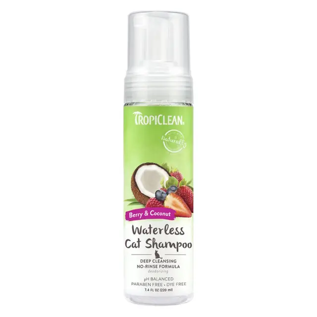 Tropiclean Waterless Deep Cleaning Cat Shampoo Berry & Coconut 220ml Μονόχρωμο