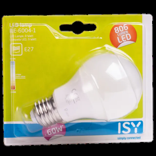 LED Bulb E27 9W A60 2700K 806lm FR