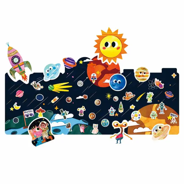 mierEdu - Jelly Stickers - Movable - Space Explorer (ME265) - Toys 2