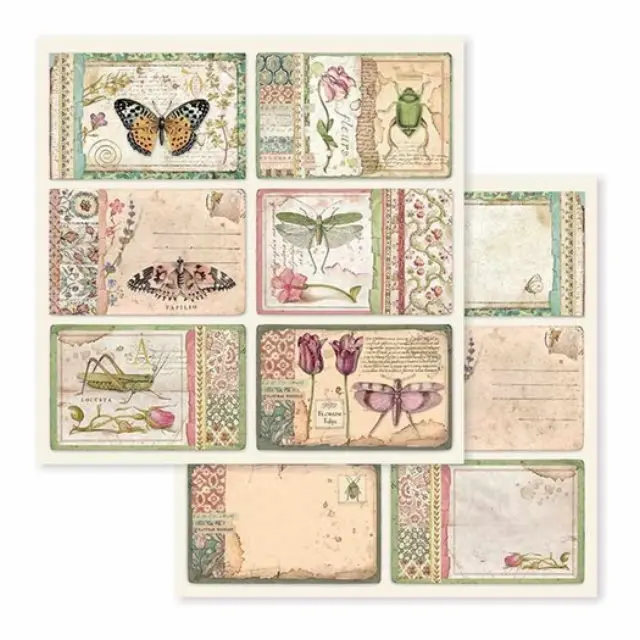 Σετ 10 Χαρτιά Scrapbooking Stamperia Διπλής Όψης - Spring Botanic - 30x30cm 3