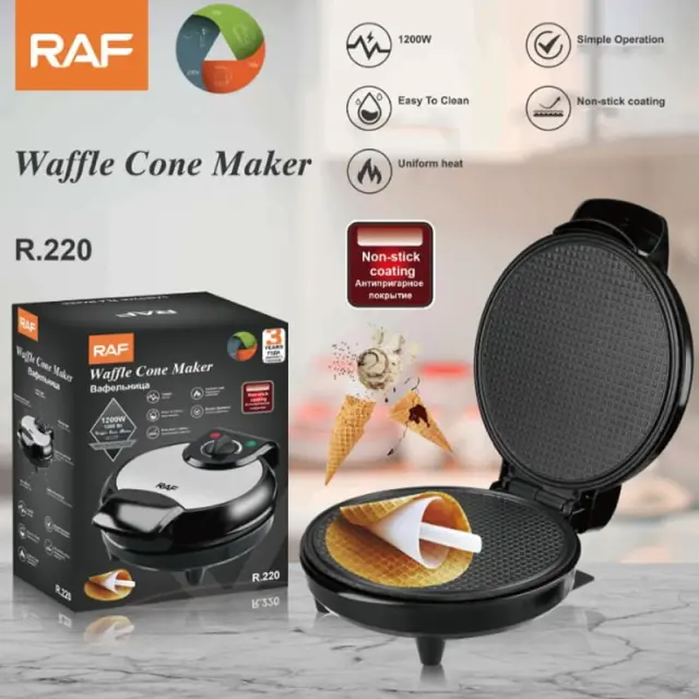 RAF Συσκευή για χωνάκι παγωτού 1200W R.220 - Waffle Cone Maker 97025 2