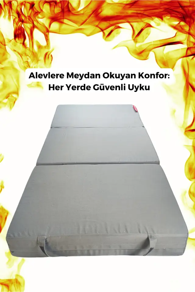 Stewehome Στρώμα αφρού με φερμουάρ για εργοτάξιο Μονό ανθρακί 180x80x14 cm 2