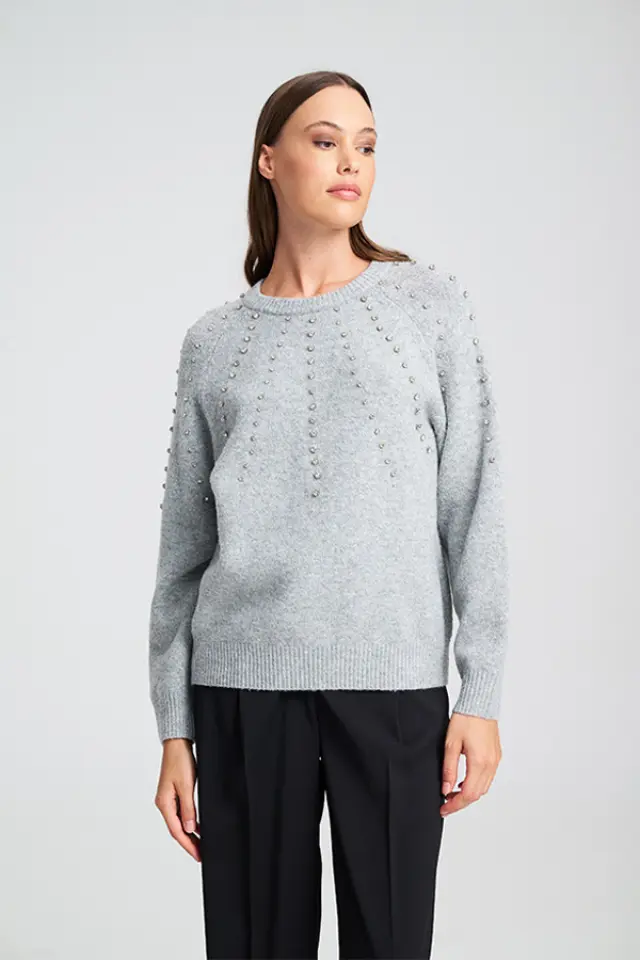 Πλεκτό με Διακοσμητικές Πέρλες MILLA SWEATER - XS