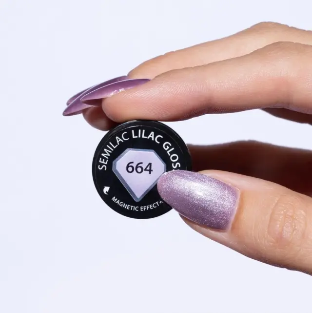 Semilac Ημιμόνιμο Βερνίκι 664 Lilac Gloss 7ml 2