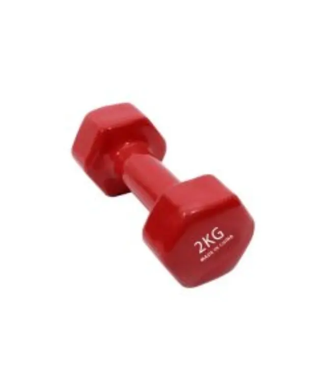 Εξάγωνο Βαράκι Βινυλίου 1 x 2kg 25566-8 Κόκκινο