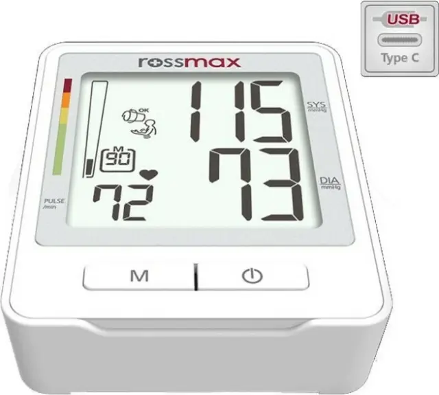 Rossmax Z1 Αυτόματο Ψηφιακό Πιεσόμετροo με Θύρα USB TYPE-C 2