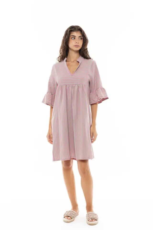 B348 - Type - BEACHWEAR STRIPE PINK GREEN