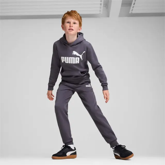 Puma Boy's Essentials Logo Fleece Pants Γκρι Σκούρο 586973-23 (Puma) 3