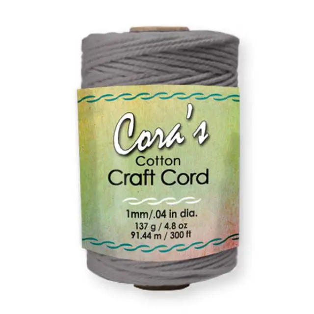 Cora's Βαμβακερό Κορδόνι Μακραμέ Ø1mm - Charcoal - 90m