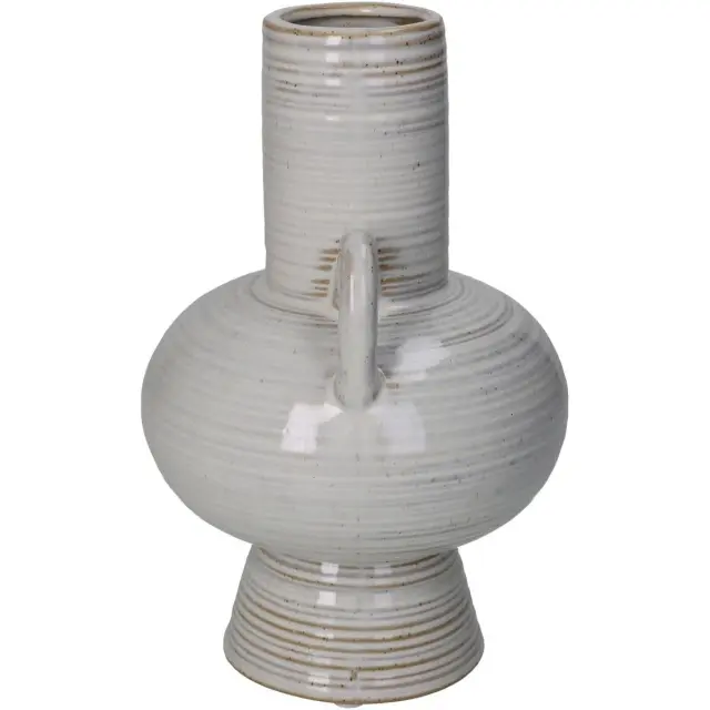 Βάζο Μπεζ Κεραμικό 13.5x13.5x21.4cm 3