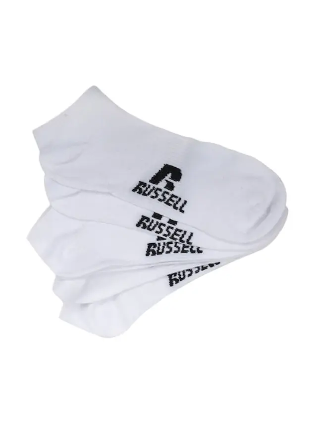 Russell Athletic Αθλητικές Κάλτσες Λευκές 3 Ζεύγη A5-213-3-001 - 43-46