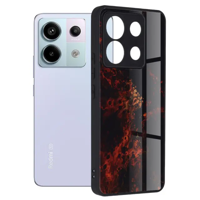 Techsuit® Glaze Series Θήκη για Redmi Note 13 Pro 5G/ Poco X6-Red Nebula