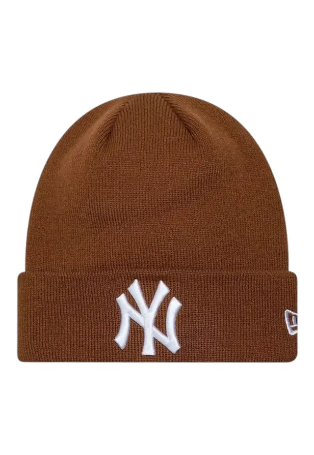 New Era New York Yankees MLB League Essential Cuff Knit Beanie Hat Unisex Σκούφος Acrylic - Brown 60915757 3