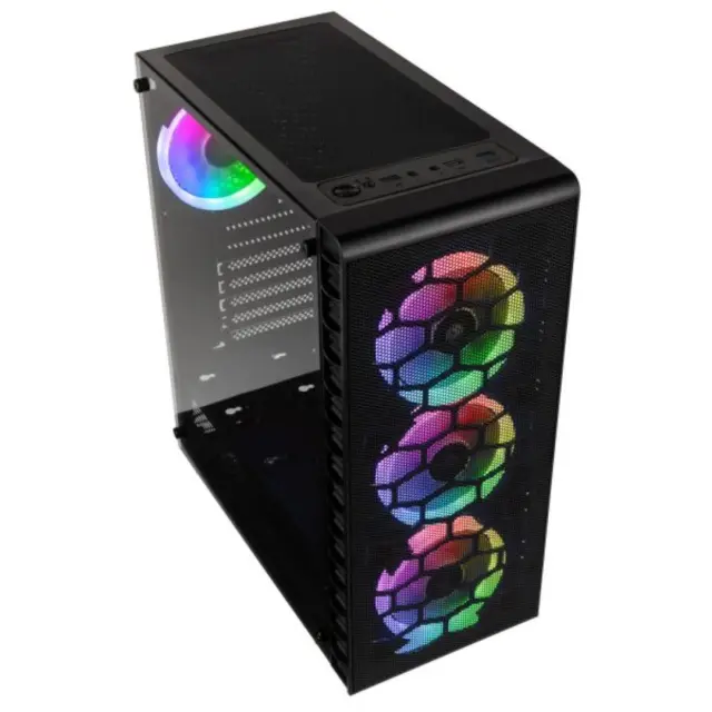 Kolink Observatory Lite Mesh RGB Mid-Tower – Tempered Glass – Black 2