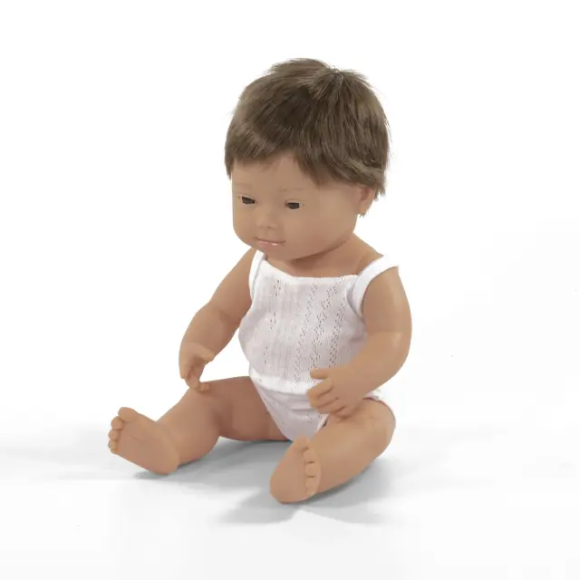 MINILAND DOLLS MINILAND ΚΟΥΚΛΑ ΚΑΥΚΑΣΙΟΣ 38 CM ΜΕ ΣΥΝΔΡΟΜΟ DOWN ΜΕ ΕΣΩΡΟΥΧΑ