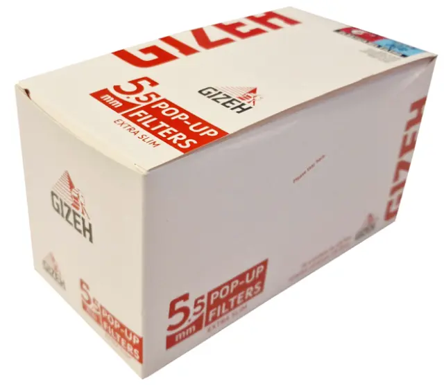 Gizeh Φιλτράκια Extra Slim Pop Up 5.5mm - 20τεμ.
