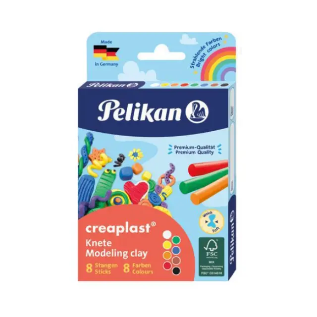 Pelikan Πλαστελίνη Creaplast 198/8 Χρώματα (606035)
