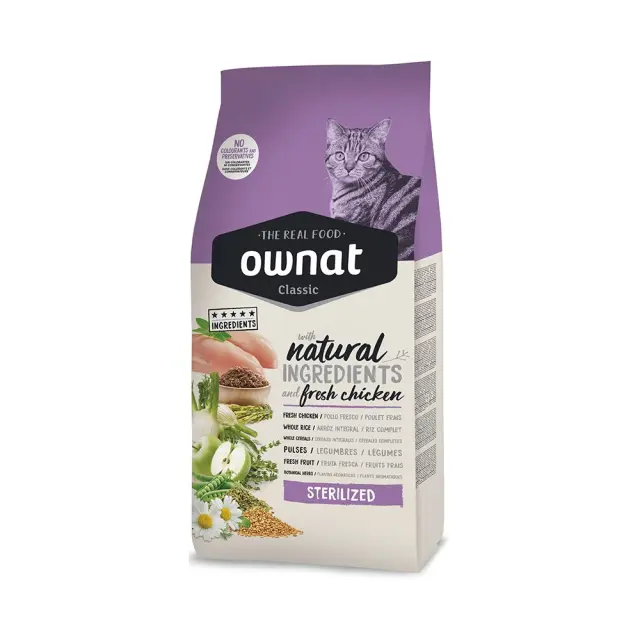 Ownat Classic Sterilised Ξηρά Τροφή για Γάτες με Κοτόπουλο 4kg