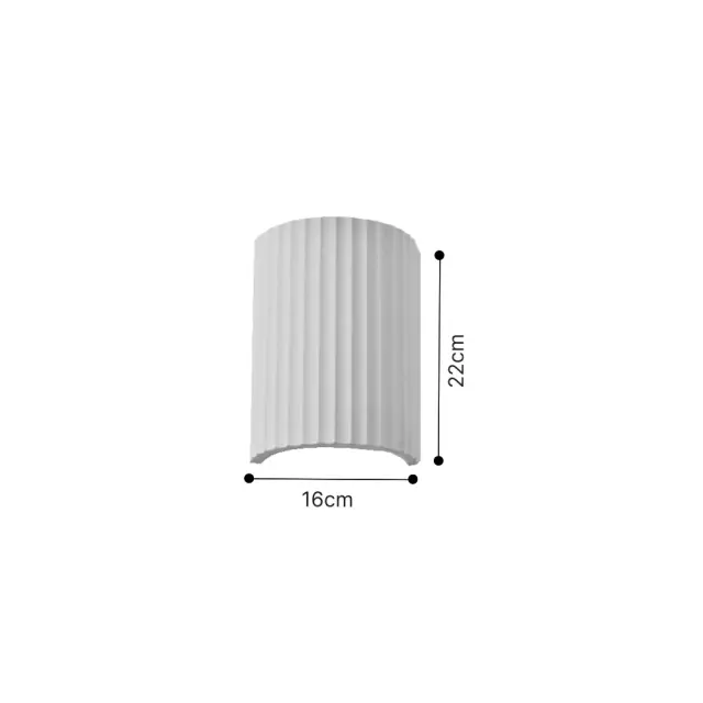 Inlight Επιτοίχιο λευκό φωτιστικό από γύψο 2XGU10 D:22cm (43055-White) 2
