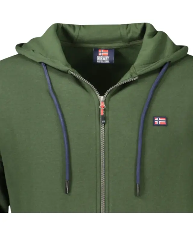 Norway Nautical School - Ανδρική Ζακέτα Φούτερ 849442-ARMY Πράσινο - S 3