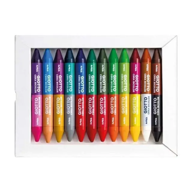 Giotto Κηρομπογιές Cera Maxi Bicolor 12 τεμ./24 χρώματα (291300) 2
