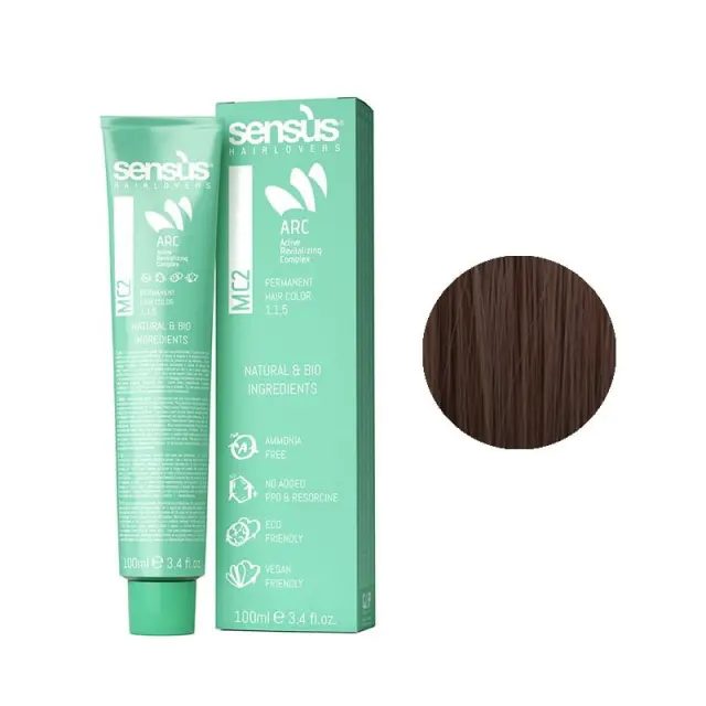 Sensus MC2 Permanent Hair Color 7.36 Chestnut Blonde 100ml - (μόνιμη βαφή χωρίς αμμωνία ζεστό ξανθό μαρόν)