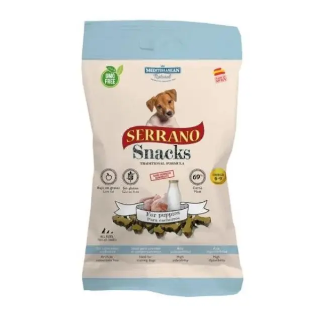 Mediterranean Serrano Snacks for Puppies Λιχουδιά για Κουτάβια 100gr Μονόχρωμο