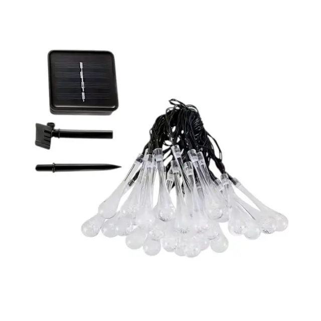 Ηλιακή γιρλάντα φωτισμού LED - Σταγόνα - 5m+1m - 20D - 152813 - RGB