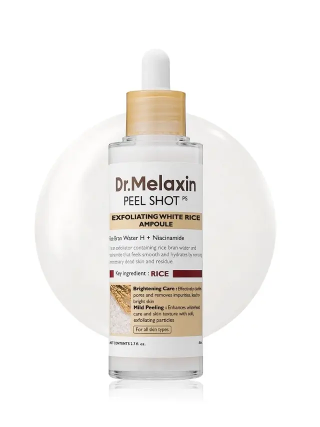 Dr. Melaxin Peel Shot Exfoliating White Rice Ampoule Αμπούλα Απολέπισης & Λάμψης 80ml
