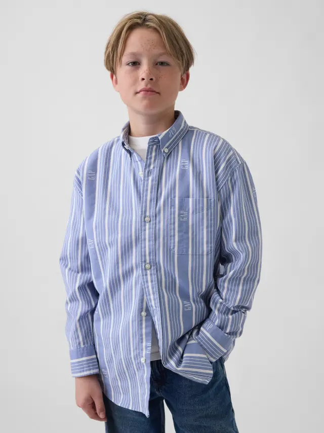 Παιδικό Relaxed Oxford Πουκάμισο shirting blue