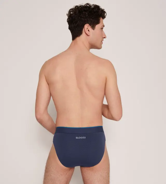 Sloggi Men Σλιπ Ever Airy Brief Συνδυασμός Μπλε 2-Pack 3