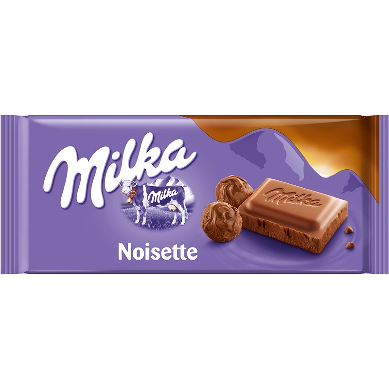 Milka Σοκολάτα Γάλακτος Noisette 100gr Συσκ. 25 τμχ