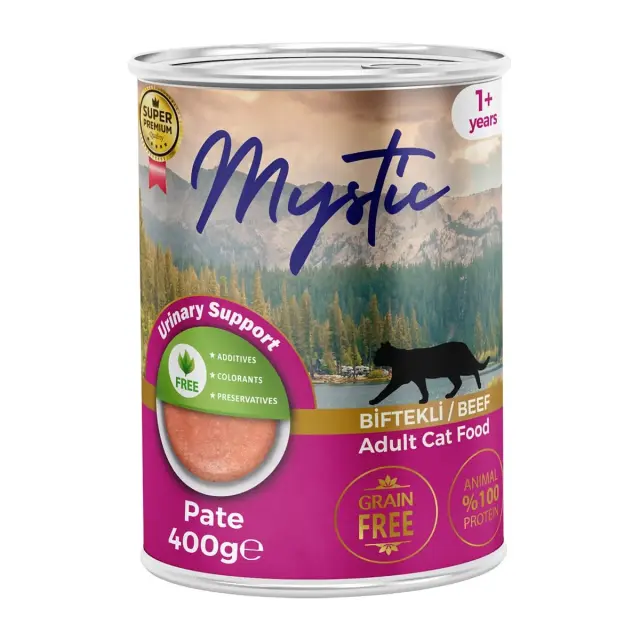 Mystic Πατέ Super Premium Κονσέρβα για Ενήλικες Γάτες με Μοσχάρι 400gr