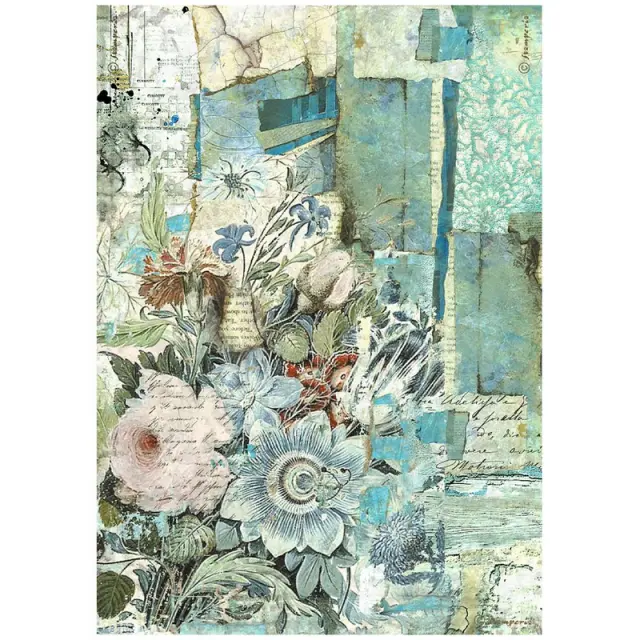 Ριζόχαρτο ντεκουπάζ Stamperia 21x29cm A4, Wonderland, Corner with flowers