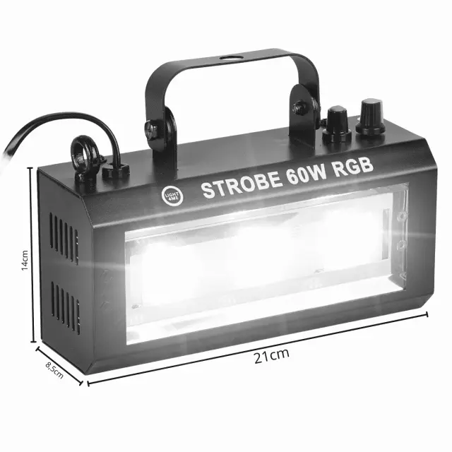 LIGHT4ME STROBE 60W RGB lighting effect stage stroboscope 3x20W COB LED mounting bracket 2
