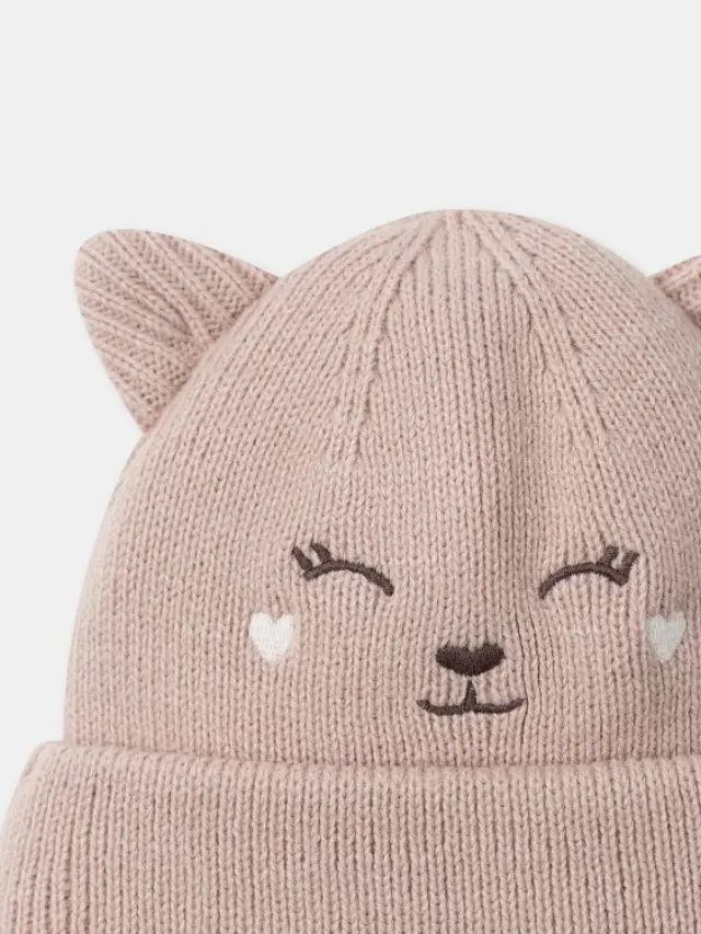 Βρεφικό Σκουφάκι για Κορίτσια Cozy Kitty ΡΟΖ 3
