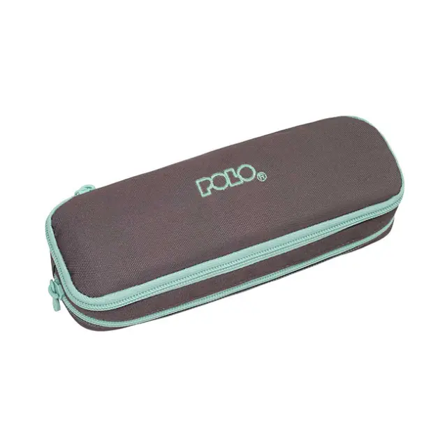 POLO PENCIL CASE DUO BOX ASH/TURQUOISE-ΣΤΑΧΤΙ/ΤΙΡΚΟΥΑΖ