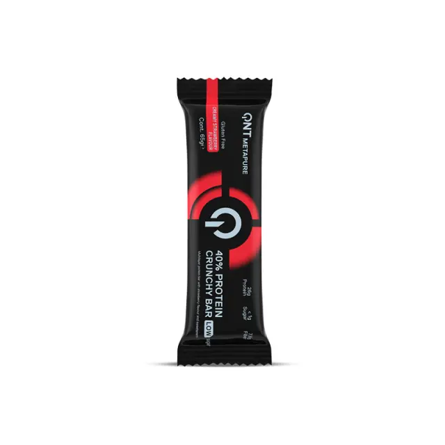 QNT Protein Crunchy Bar Creamy Strawberry 40% Πρωτεΐνη 12x65g 2