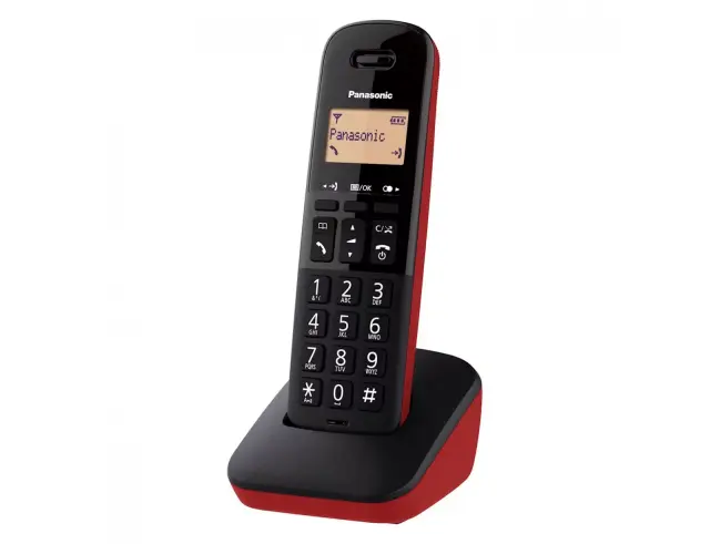 Ασύρματο Ψηφιακό Τηλέφωνο Panasonic KX-TGB610GRR Μαύρο-Κόκκινο με Δυνατό Kουδούνισμα, Πλήκτρο Αποκλεισμού Κλήσεων και Αναγνώριση Κλήσης 2