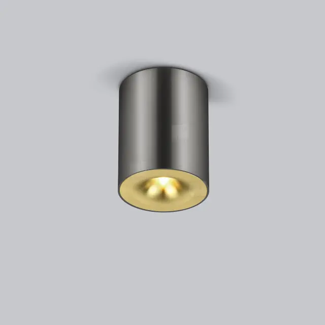 NIO Ceiling Luminaire LED Ανοδιωμένο Titanium Grey-Gold & Ματ Χρυσό 16.5W IP20 Σκούρο Γκρί Τιτάνιο