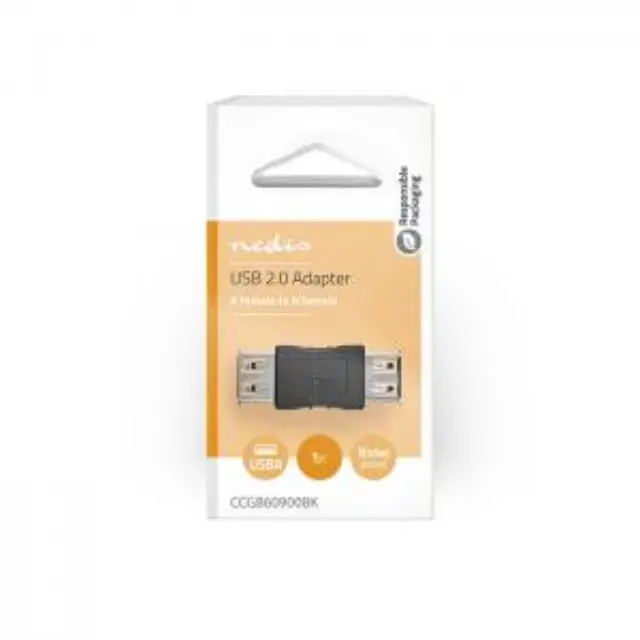 Αντάπτορας USB High-Speed A θηλ. - USB A θηλ., σε μαύρο χρώμα. 3