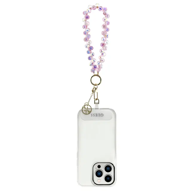 Guess Universal Wrist Strap Crystals 4G Charm Pink 3