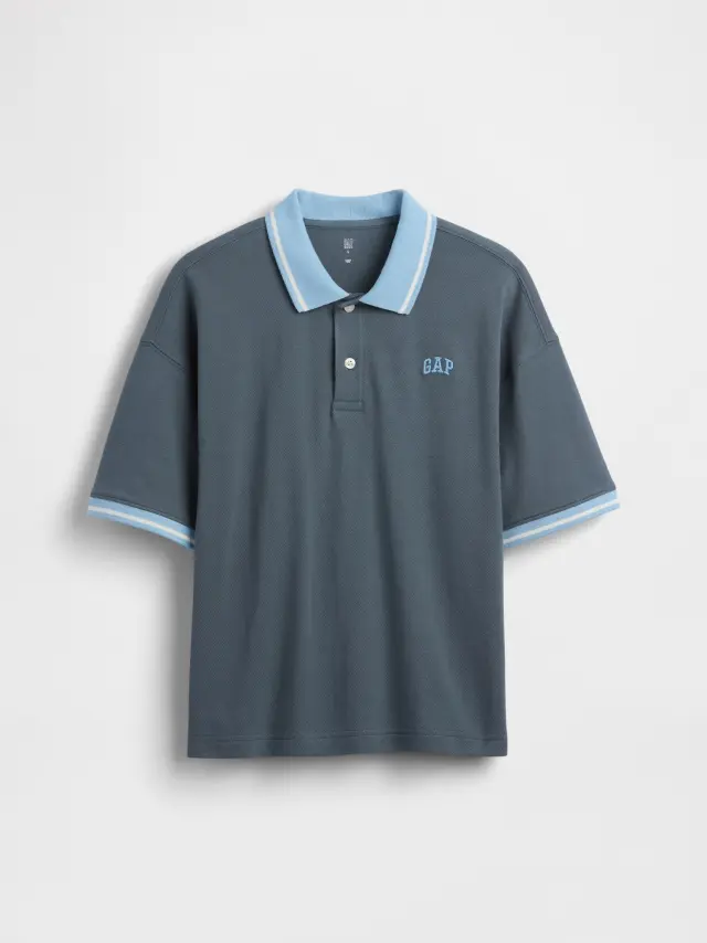 Παιδική Μπλούζα Polo Oversized με Λογότυπο ludlow bay blue