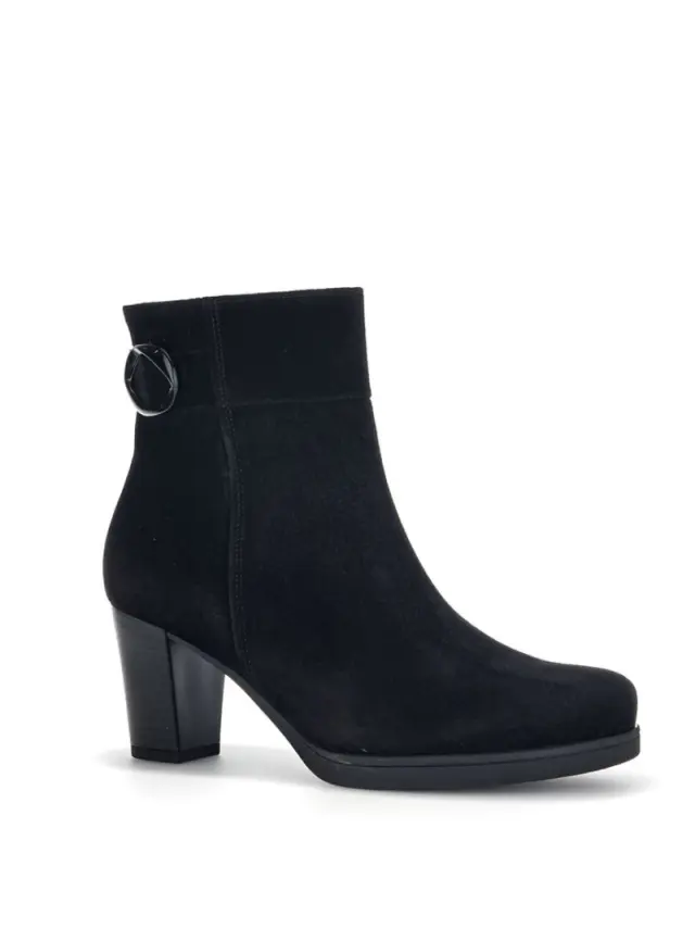 Gabor Μποτάκια Γυναικείο δέρμα Nubuck Μαύρο GAB/52081 47-SCHWARZ - 42 2