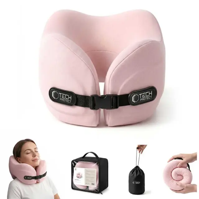 Tech-protect Comfortrest Travel Neck Pillow Pink 2