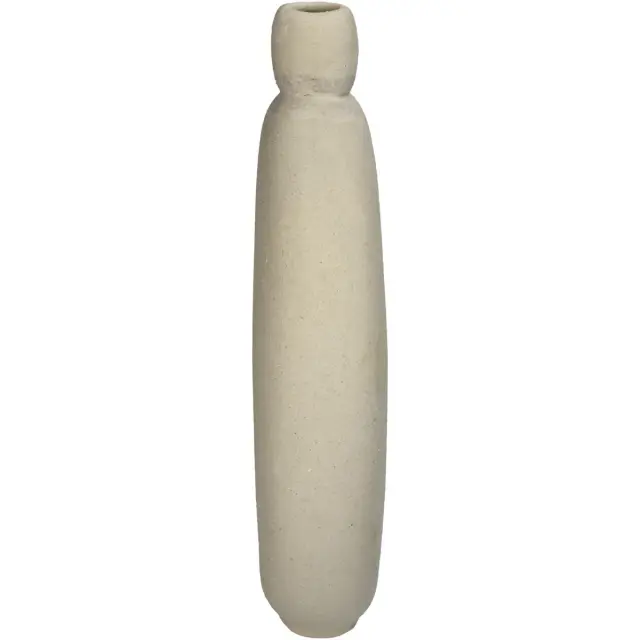 Βάζο Εκρού Κεραμικό 25x5.6x29.5cm 2