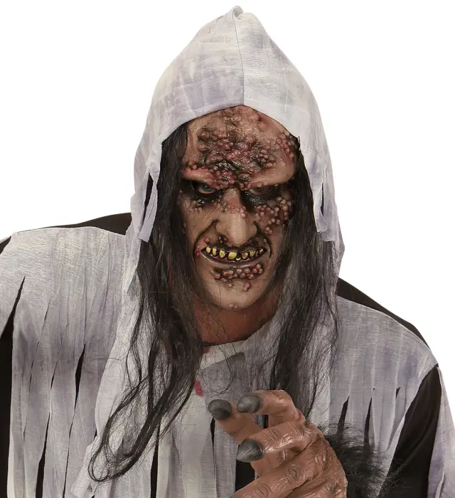 Αποκριάτικο Αξεσουάρ Μάσκα Rotten Zombie με Μαλλιά (Widmann) (W-00379)