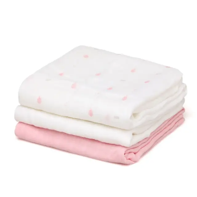 Kiokids: Μουσελίνα Bamboo Petit Pink 70x70εκ. Σετ 3τμχ. 2