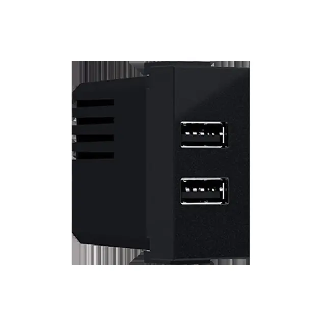 MODYS ΠΡΙΖΑ ΤΡΟΦΟΔΟΣΙΑΣ USB 2XUSB ΜΑΥΡΗ ΜΑΤ 5VDC 2X1.2A IP20 / 10101412355