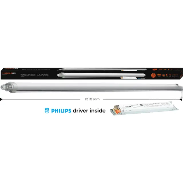 LED Waterproof 120cm 33W 4200K IP65 3960lm PH driver